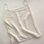 Одежда handmade. Livemaster - original item Top white cotton 100% 