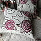 Order Linen pillow case with roses. ZanKa. Livemaster. . Pillow Фото №3