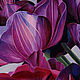 Painting 'Purple anemones' oil on canvas 70h70cm. Pictures. vestnikova. My Livemaster. Фото №5