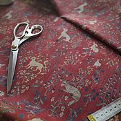 Материалы для творчества handmade. Livemaster - original item Linen fabric (linen with cotton) companion Lady with unicorn Coupon 70*140. Handmade.
