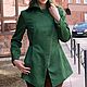 Order Women's green fitted jacket with asymmetrical zipper, windbreaker. Lara (EnigmaStyle). Livemaster. . Wind Jackets Фото №3