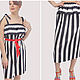 Transfrmer dress skirt in striped cotton, Skirts, Moscow,  Фото №1
