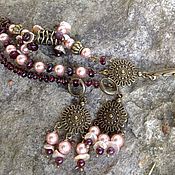 Украшения handmade. Livemaster - original item A set of bracelet and earrings 