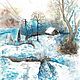 Watercolor painting ' Zimushka-winter', Pictures, Moscow,  Фото №1