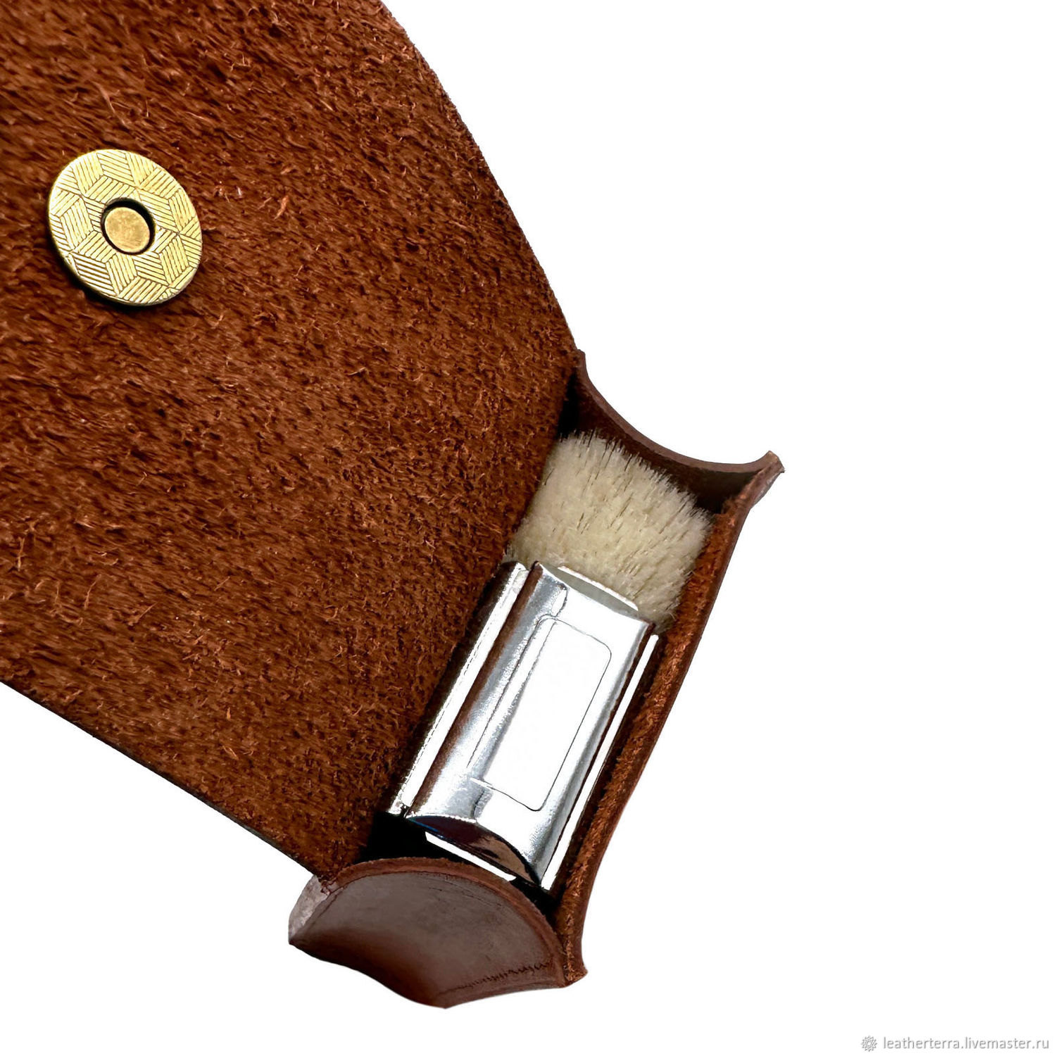 Кожаный чехол - футляр для помазка и бритвенного станка купить в ...