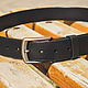 Men's leather double-layer belt with stitching. Straps. G.L.A.D.. Online shopping on My Livemaster.  Фото №2