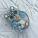Owl Owl Brooch in sky blue. Brooches. olesyaaugust (olesyaaugust). Online shopping on My Livemaster.  Фото №2