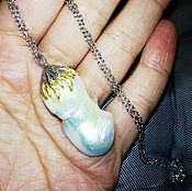 Украшения handmade. Livemaster - original item Sirena pendant with large natural pearls. Handmade.