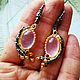 Order Earrings 'Comet' with rose quartz. SELENA. Livemaster. . Earrings Фото №3