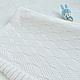 White knitted children's plaid. 100% merino. Baby blankets. Olgamusinaekb. My Livemaster. Фото №4