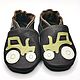 Baby Shoes with Tractor, Dark Brown Boy Shoes, Soft Sole Baby Shoes, Footwear for childrens, Kharkiv,  Фото №1