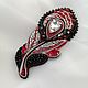 Pin Brooch: the feather is red with black. Brooches. Elena Borkova (divelen). My Livemaster. Фото №6