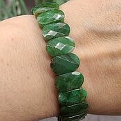 Украшения ручной работы. Ярмарка Мастеров - ручная работа Bracelet African jade green with cut. Handmade.