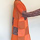 Order Knitted Orange coat: Orange square. vyazanaya6tu4ka. Livemaster. . Coats Фото №3