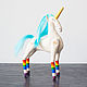 Toy Unicorn rainbow Mint. Stuffed Toys. Kseniia Trofimova (toyhappyhappy). Online shopping on My Livemaster.  Фото №2