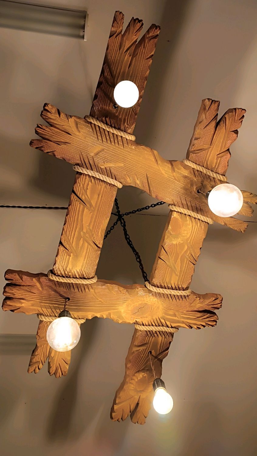 Светильники из дерева в дизайне интерьеров (50 фото)