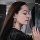 Асимметричные серьги "Я знаю, куда идти". Серьги-пусеты. Ликратова - кольчужное плетение. Ярмарка Мастеров.  Фото №5