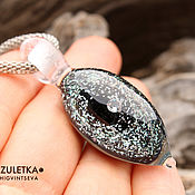 Украшения handmade. Livemaster - original item Eye of the universe - pendant lampwork glass - dichro zircon silver. Handmade.
