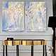 Oil diptych 'Gentle Duo' abstraction 60/80 x2, Pictures, Stavropol,  Фото №1