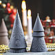 A set of candles from soy wax. Grey Candle Christmas tree, Candles, Arzamas,  Фото №1