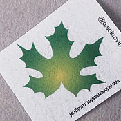 Материалы для творчества handmade. Livemaster - original item Felt pattern for brooch Maple leaf Green Gold. Handmade.