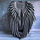 Women's leather backpack ' Black wings maxi'. Backpacks. Lyurom Studio. Online shopping on My Livemaster.  Фото №2