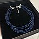 Чокер из граненной шпинели темно синего цвета exclusive collection. Чокер. MARIA GUSEVA Fashion Jewelry. Интернет-магазин Ярмарка Мастеров.  Фото №2
