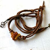 Украшения handmade. Livemaster - original item Necklace-bracelet-winding with amber 