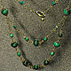 Elegant chain necklace with natural malachite. Necklace. martynko (designvsego). Online shopping on My Livemaster.  Фото №2