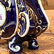 Винтаж: Часы фарфоровые Royal Dux Кобальт Барокко Чехословакия. Предметы интерьера винтажные. Винтажная ярмарка (west-vintage). Ярмарка Мастеров.  Фото №5
