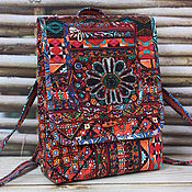 Сумки и аксессуары handmade. Livemaster - original item Urban Fairy Tale backpack, with pockets, Cotton, Textiles, Satchel. Handmade.