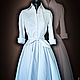 Order White shirt dress with a full skirt 'White midi dress'. Lana Kmekich (lanakmekich). Livemaster. . Dresses Фото №3