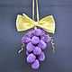  бархатная гроздь винограда, Елочные игрушки, Тольятти,  Фото №1