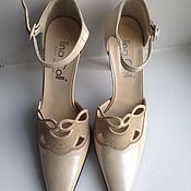 Винтаж ручной работы. Ярмарка Мастеров - ручная работа NEW shoes 90s 38 size for bride wedding Vintage. Handmade.