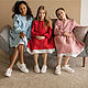 Linen red dress for girls Amelia with wings. Childrens Dress. molinialife. My Livemaster. Фото №6