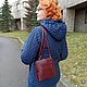  Women's burgundy leather handbag Annie Mod. C83-681. Crossbody bag. Natalia Kalinovskaya. My Livemaster. Фото №6