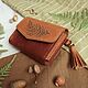 Небольшой кожаный кошелёк на кнопке кошелёк "Папоротник". Кошельки. URTA (Татьяна). Ярмарка Мастеров.  Фото №6