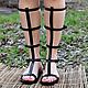 Gladiators sandals, leather Open with zipper Black. Sandals. Katorina Rukodelnica HandMadeButik. Online shopping on My Livemaster.  Фото №2