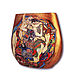 Painted vases in explanation of Klimt. The image of the painting `Virgin` Front side вазы1.