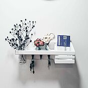 Для дома и интерьера handmade. Livemaster - original item Wall-mounted housekeeper with a jar for flowers. Handmade.