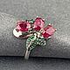Кольцо с рубинами 3,2 ct и цаворитами, Кольца, Уфа,  Фото №1