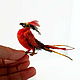 Phoenix bird, fairy firebird, felted miniature 1:12:. Miniature figurines. AnzhWoolToy (AnzhelikaK). Online shopping on My Livemaster.  Фото №2