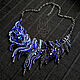 Order Copy of Necklace "The feather of a black bird". Handmade jewelry - Ulyana Moldovyan. Livemaster. . Necklace Фото №3