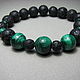 Bracelet with malachite and basalt (lava) ' Life'. Bead bracelet. Beautiful gifts for the good people (Alura-lights). My Livemaster. Фото №4