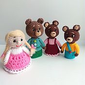 Куклы и игрушки handmade. Livemaster - original item Finger theater Three bears Fairy tale heroes. Handmade.