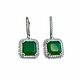 Серьги с зелеными камнями. Серьги классические. Silver Moda. Интернет-магазин Ярмарка Мастеров.  Фото №2