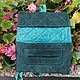 Tobacco pouch made of suede quilted lace-up Emerald. Wallets. Katorina Rukodelnica HandMadeButik. Online shopping on My Livemaster.  Фото №2