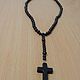 Men's rosary beads made of black ebony with a cross. Beads2. marusjy. My Livemaster. Фото №4