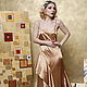 Evening dress with flounced satin gold. Dresses. Voielle. Online shopping on My Livemaster.  Фото №2