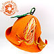 'Orange' Hat for baths and saunas, Textiles for a bath, Kalachinsk,  Фото №1